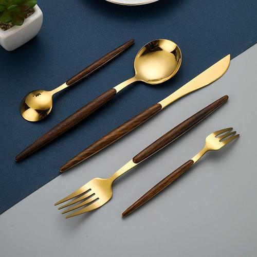 便携式不锈钢刀叉勺三件套餐具塑料柄刀子叉子勺西餐具厂家批发最新